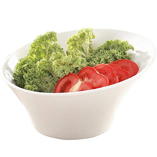 White Porcelain Serving Bowls 40 Ounce Large Ceramic Bowl Set of 2