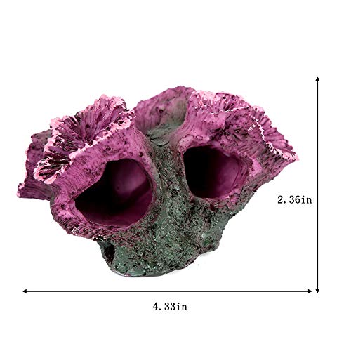 Aquazoo Multicolor Artificial Coral Aquarium Ornament (Purple)