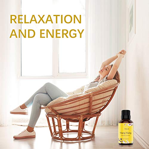 Ylang ylang Essential Oil, ESSLUX Aromatherapy Essential Oils for Diffuser, Massage, Soap, Candle Making, Home Fragrance - 30ML