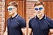 SIPLION Men's Polarized Sunglasses Sports Glasses for Cycling Fishing Golf TR90 Superlight Frame (White Frame/Blue Mirrored Lens, As the picture)