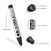 3D Pen, Metal 3D Printing Pen with Large OLED Display, Easy to Use, Great Gift for Kids, Support 1.75mm PLA Filament by Mika3d (Silver)