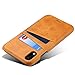 FLY HAWK Wallet Case Compatible iPhone Xs MAX, Slim PU Leather Back Case Cover, 6.5 inches, Khaki