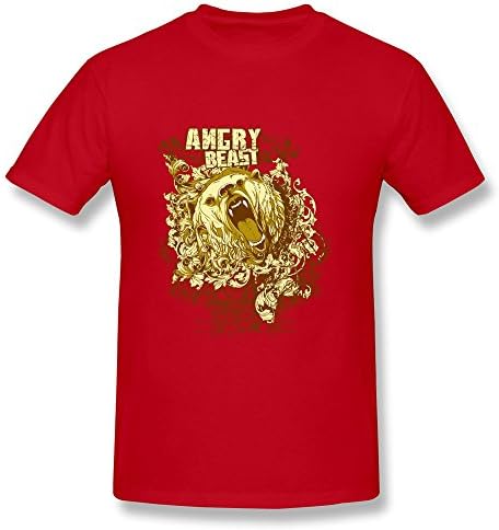 FANLI Roaring Beast Tee Shirts For Man 3X Red