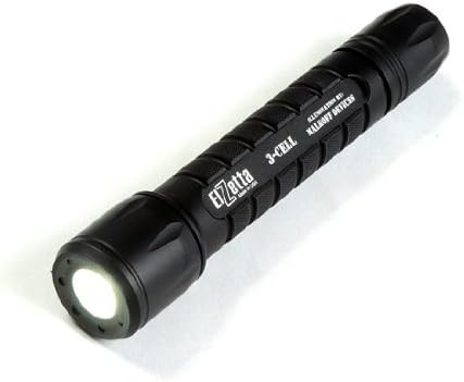 Elzetta ZFL-M60-LF3D Tactical Weapon LED Flashlight with Flood Lens Low Profile Bezel, 3-Cell, High/Low Click Tail Cap
