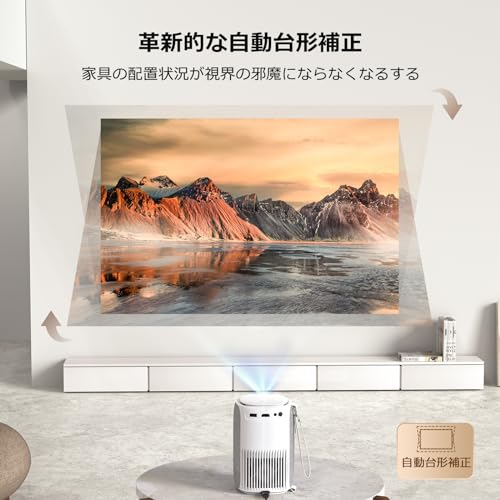 ONOAYO Projector for Home Use, 20,000 LM High Brightness, Electric Focus, Automatic Keystone Correction, 1080P, Small, WIFI6, Bi-Directional Bluetooth 5.3, 400ANSI 10W, Built-in 2 Speakers, 4K