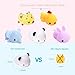LEEHUR 5Pcs Advanced Mochi Squishy Toys Animal Party Favors Prizes Squishies Squeeze Kawaii Funny Soft Stress and Anxiety Relief ADHD ADD for Kids Adults Easter Gifts Easter Basket Stuffers Fillers