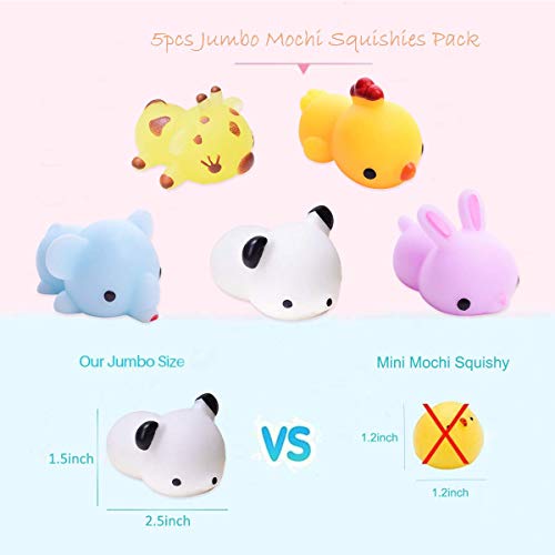 LEEHUR 5Pcs Advanced Mochi Squishy Toys 