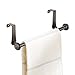 iDesign York Metal Over the Cabinet Dish and Hand Towel Bar Holder for Kitchen, Bathroom, 10.5