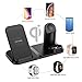 Wireless Charger, 3 in 1 10W Qi-Certified Fast Wireless Charger Stand Compatible iPhone XR/XS Max/XS/X / 8/8 Plus/Apple Watch/Airpods