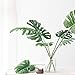 72 Pcs 6 Kinds Artificial Palm Leaves with Faux Monstera Leaves, Stems Tropical Plant, Simulation Safari Leaves for Hawaiian Luau Party, Jungle Beach Theme Decorations for Table Decoration Accessories