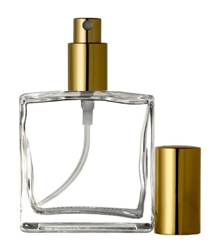 Riverrun Perfume/Cologne Atomizer, Empty Refillable Glass Bottle, Gold Sprayer 3.4 oz 100ml (Set of 3)