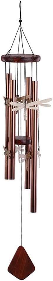 Napco Large Dragonfly Bronze Tone 34 inch Copper Metal Wind Chime Noisemaker