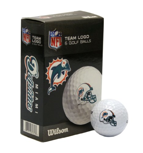 NFL Miami Dolphins Golf Ball, Pack of 6