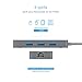 Letscom USB-C to USB 3.0 Portable Data Hub with Thunderbolt 3 to Network Adapter Ethernet Port and 3 USB 3.0 Ports, for Macbook Pro, XPS, Google Pixelbook and More Type C Devices, Grey