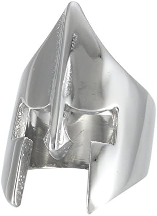 Stainless Steel Ring for Men, The samurai Helmet Ring Gothic Silver (14)