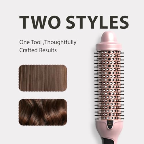 Thermal Brush – 3-in-1 Professional Blowout Brush for Smooth, Voluminous & Curled Hair | Anti-Frizz Ionic Technology | 3 Heat Settings | Fast 10-Minute Styling