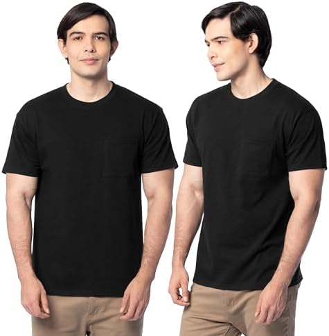 Hanes Men's Essentials Short-Sleeve Pocket T-Shirt Pack, Cotton