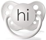 Personalized Pacifiers Hi Pacifier in White