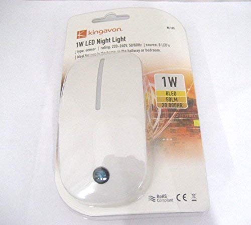 Kingavon 1W LED Night Light, White