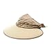 Women UPF 50+ Sun Protective Foldable Straw Wide Brim on Beach Sunscreen Visor Holiday Sunhat (One Size, Camel)