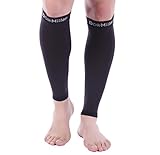 Premium Calf Compression Sleeve 1 Pair 20-30mmHg Strong Calf Support Graduated Pressure for Sports Running Muscle Recovery Shin Splints Varicose Veins Doc Miller (Black, 4X-Large)