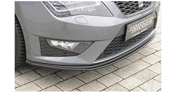 Rieger Frontal Alerón Espada Negro Mate para Seat Leon FR ...