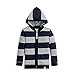 Burt's Bees Baby Baby Toddler Sweatshirt, Long Sleeve Zip-Up Hoodies & Pullover Sweaters, 100% Organic Cotton, Boys Navy Rugby Stripe, 5 Years