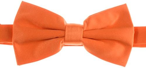 DiCapri Men's Adjustable Solid Color Bow Ties - Orange