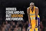 HandTao Kobe Bryant Basketball Star Fabric Cloth Wall Poster Photo Print 36x24 Inch
