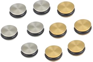 FAVOMOTO 10 PCS Metal Flute Plugs, Universal Flute Open Hole Plugs Flageolet Key Sockets Cover Wind Music Repair Parts Accessories for Musician