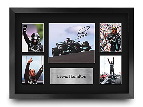 Lewis Hamilton (A3 Framed)