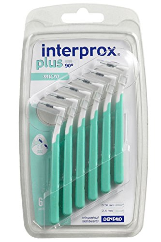Interprox Plus Interdental Brushes Green Micro 6 pieces, pack of 3 (3x 6 pieces)