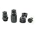 COOLWEST Black Plastic Connector Gland IP68 Waterproof,Cable Range 4-7MM, Shielded, Field Installable 2 Pack