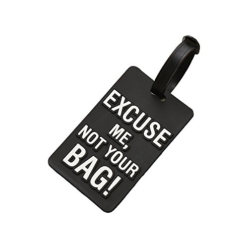 EnjoyCool Travel Luggage Tag Suitcase Tags,ID Tags Business Card Holder,PVC Set of 4