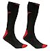 Bauer Hockey Core Performance Tall Skate Socks, Compression Fit, Black/Red