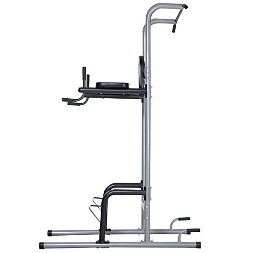 Goplus Chin Up Power Tower Rack Pull Up Stand Bar Leg Raise Home Gym