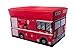 Clever Creations Kids Collapsible Storage Organizer and Ottoman, Perfect Vehicle Themed Toy Chest for Storing Books, Shoes, Games and More, Fire Truck