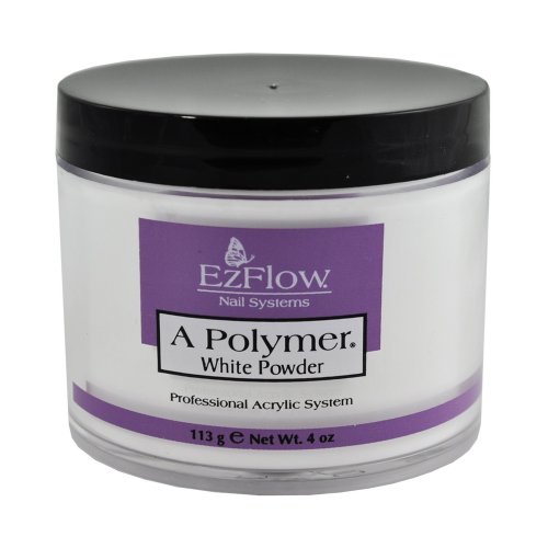 EZ Flow A Polymer False Nails, White, 4 Ounce
