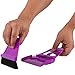 miniWISP Small Broom and Dustpan Set for Home, Hand Broom Pet Hair Remover Brush, Indoor Outdoor Household Cleaning Set, 6'' Width, Purple