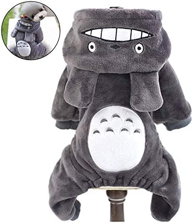 joizo 1pc Totoro Pet Change Appare Mascot Winter Costume Totoro Coat Funny Monkey Cosplay Clothes For Small Medium Dogs (gray, L)