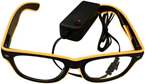 WooCo LED Glasses Sale Club Party Light Up Glasses Eyeglasses Bright Flashing Brill Battery Box