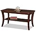 Leick Home 10303 Boa Condo/Apartment Coffee Table with Shelf, Chocolate Oak