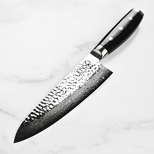 Enso Chef's Knife Made in Japan HD Series VG10 Hammered Damascus