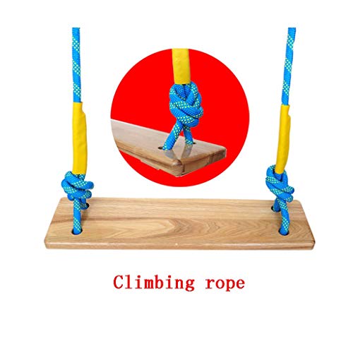 xiaodou Gartenschaukel Verlängern Sie verdicken Doppelschaukel Kletterseil Massivholz Schaukel Kinderstuhl Spielzeug… – Bild 4