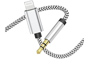esbeecables Aux Cord for iPhone 6FT, [Apple MFi Certified] Lightning to 3.5 mm Headphone Jack Adapter Male Aux Stereo Nylon Braided Audio Cable for iPhone 13 13 Pro 12 12 Pro 11 XS XR X 8 7 iPad