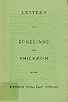 Letters to Ephesians and Philemon in the Koinonia "Cotton Patch" version