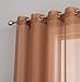 HLC.ME 2 Piece Semi Sheer Voile Window Curtain Grommet Panels for Bedroom & Living Room (54