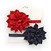My Lello Baby Petal Flower Headbands Mixed Colors 2-Pack (Red/Navy)