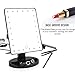 Led Light Cosmetic Mirror - Dimmable Touch Mirror, Light-Up Vanity Mirror, 24 LED Cosmetic Mirror Makeup, GlaMiror Led Lighted Makeup Mirror, Beauty Mirror With Light, Black