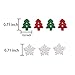 Livder 150 Pieces Christmas Wooden Buttons Sewing Snowflake Button with 2 Holes (Red, Green, White)